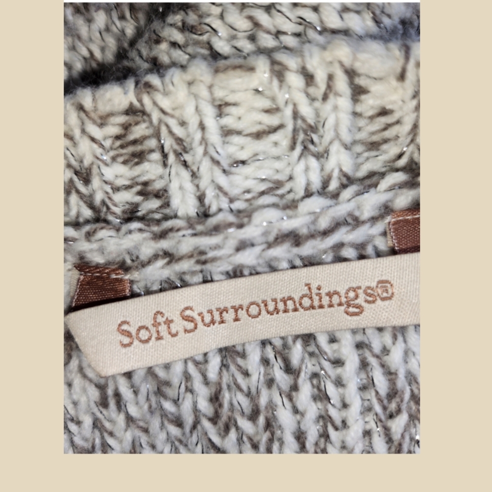 SOFT SURROUNDINGS CREWNECK CABLE KNIT SWEATER SIZE 2X - Picture 4 of 5